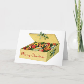 Tarjeta Festiva Caja de cosecha de Navidades Cookies Notecard