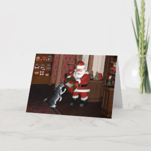 Tarjeta Festiva Caja Vacía Para Un Houseat Gris