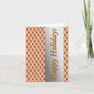 Tarjeta Festiva Cajas cromadas 3d - de color cobre