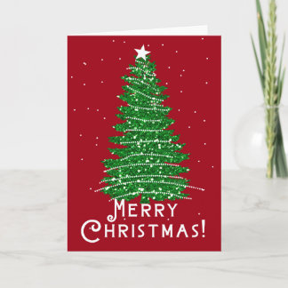 Tarjeta Festiva Cajas navideñas navideñas de Feliz Árbol de Navida