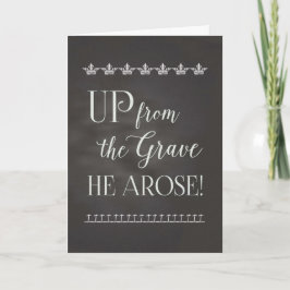 Tarjeta Festiva Cajón de Pascua - ¡Arriba de la tumba que levantó!