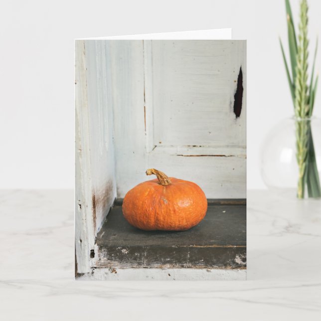 Tarjeta Festiva Calabaza (Anverso)