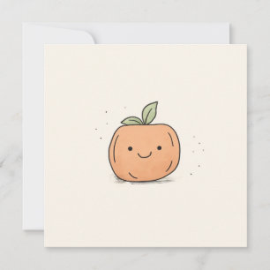 Tarjeta Festiva Calabaza acuática Cute Kawaii