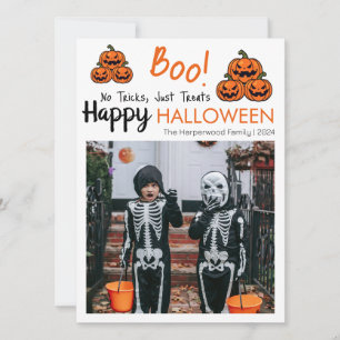 Tarjeta Festiva Calabaza boo jack-o-lantern feliz Halloween 1 Foto