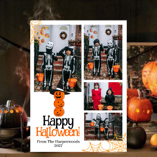 Tarjeta Festiva Calabaza Boo jack-o-lantern feliz Halloween 4 Foto
