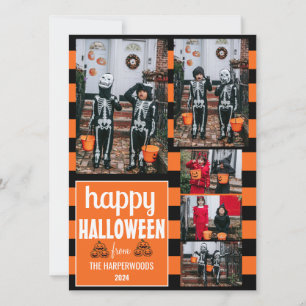 Tarjeta Festiva Calabaza boo jack-o-lantern feliz Halloween 5 Foto