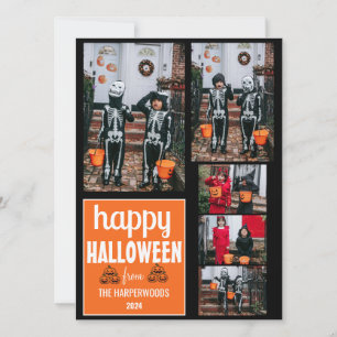 Tarjeta Festiva Calabaza boo jack-o-lantern feliz Halloween 5 Foto