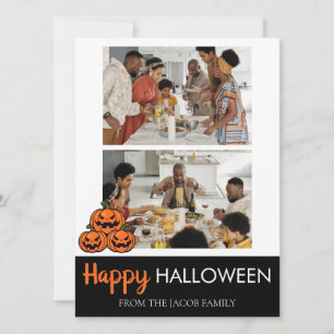 Tarjeta Festiva Calabaza boo jack-o-lantern Halloween Dos Foto