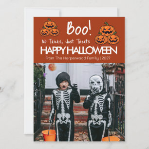 Tarjeta Festiva Calabaza de Boo jack-o-lantern feliz Halloween 1 F
