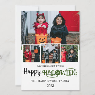 Tarjeta Festiva Calabaza de Boo linterna de Halloween Fotografía C