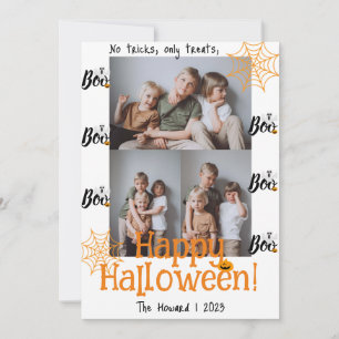 Tarjeta Festiva Calabaza de Boo linterna de Halloween Fotografía C
