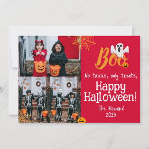 Tarjeta Festiva Calabaza de Boo linterna de Halloween Fotografía C