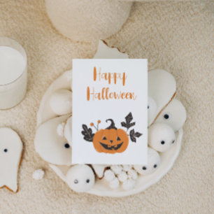 Tarjeta Festiva Calabaza de Halloween