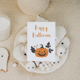 Tarjeta Festiva Calabaza de Halloween