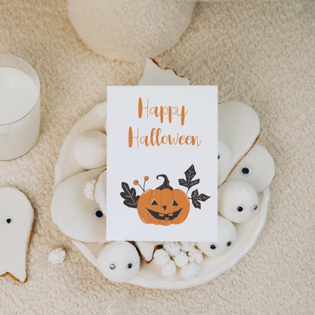 Tarjeta Festiva Calabaza de Halloween (Subido por el creador)