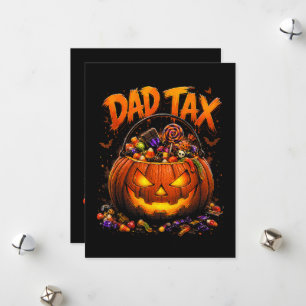 Tarjeta Festiva Calabaza de Halloween Impuesto del Papá Divertido