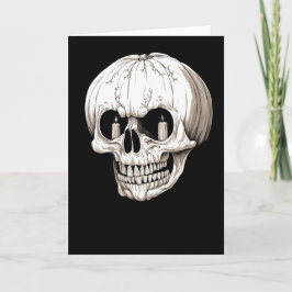 Tarjeta Festiva Calabaza de Jack Linterna Cráneo Halloween Gótico