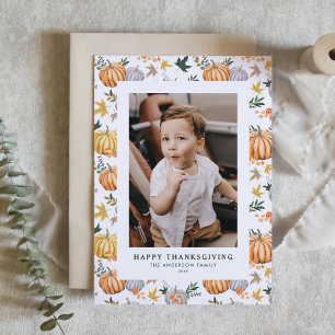 Tarjeta Festiva Calabaza de la cosecha de otoño feliz foto del día