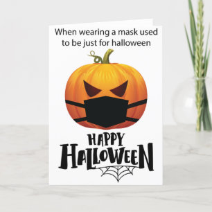Tarjeta Festiva Calabaza divertida 2020 Feliz Halloween