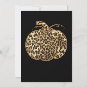 Tarjeta Festiva Calabaza Estampado Leopardo Día de Acción de Graci