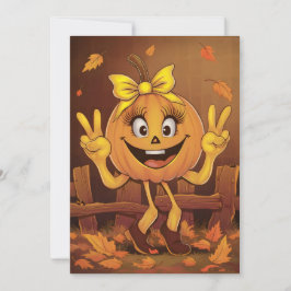 Tarjeta Festiva Calabaza feliz.