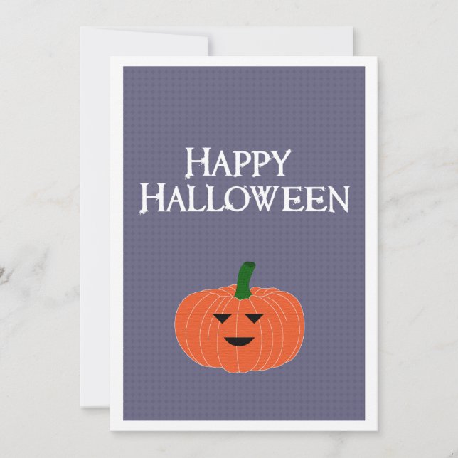 Tarjeta Festiva Calabaza naranja personalizada Jack O Lantern ater (Anverso)