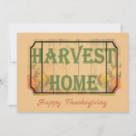 Tarjeta Festiva Calabaza Retro Feliz Día de Acción de Gracias Salu
