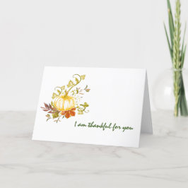 Tarjeta Festiva Calabaza Rústica Agradecida Contigo