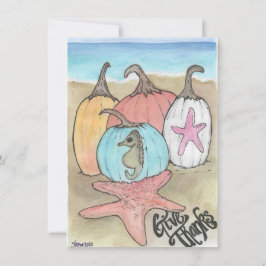 Tarjeta Festiva Calabazas Costeras