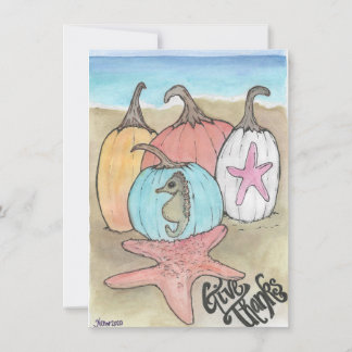 Tarjeta Festiva Calabazas Costeras