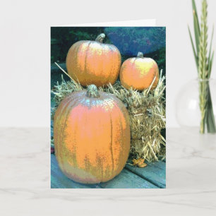 Tarjeta Festiva Calabazas de Acción de Gracias