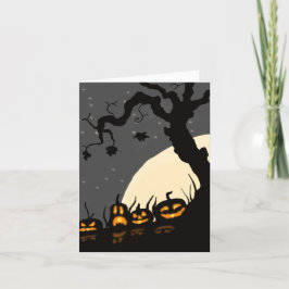 Tarjeta Festiva Calabazas de Halloween