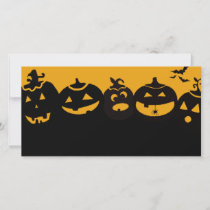 Tarjeta Festiva calabazas espeluznantes