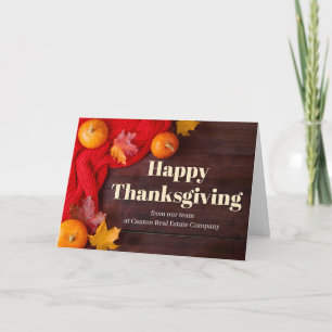 Tarjeta Festiva Calabazas Feliz Día de Acción de Gracias Personali