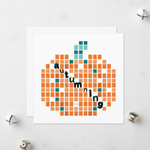 Tarjeta Festiva Calabazas perfectas = otoño