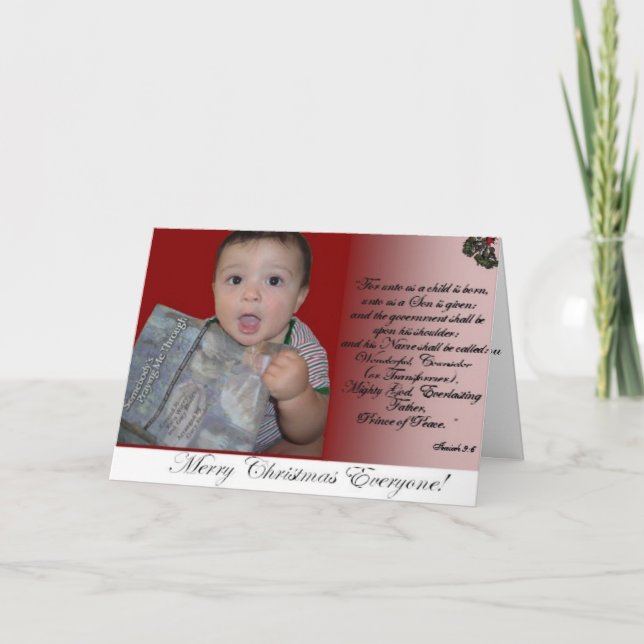 Tarjeta Festiva CalebCHRISTMAS (Anverso)