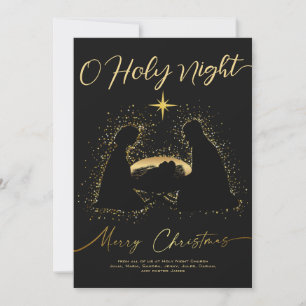 Tarjeta Festiva Calendario 2026 Natividad Negra Manger O Holy Scri