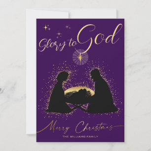 Tarjeta Festiva Calendario 2026 Natividad Pesebre Gloria a Dios Mo