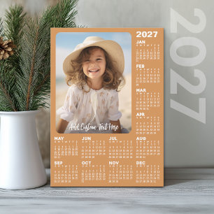 Tarjeta Festiva Calendario 2027 con Foto - Moderno