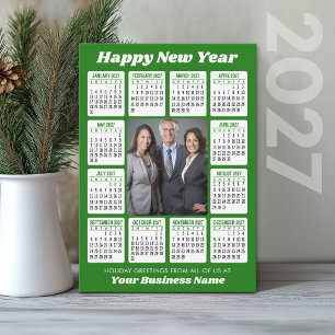 Tarjeta Festiva Calendario 2027 - Foto Empresarial Vertical