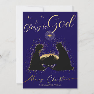 Tarjeta Festiva Calendario 2027 Natividad Pesebre Gloria a Dios Es