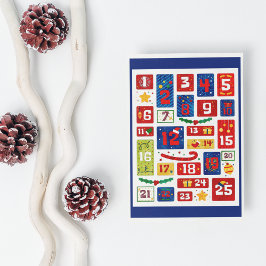 Tarjeta Festiva Calendario Adicional de Navidades de Cuenta Regres