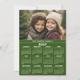 Tarjeta Festiva Calendario con Foto - Vista de Año Completo