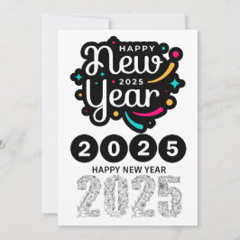 Tarjeta Festiva "Calendario de 12 meses de 2025 - Elegante y funci