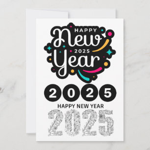 Tarjeta Festiva "Calendario de 12 meses de 2025 - Elegante y funci