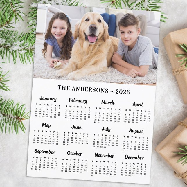 Tarjeta Festiva Calendario de 12 meses de la familia de fotos del  (Subido por el creador)