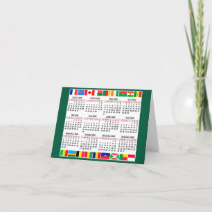 Tarjeta Festiva Calendario de 12 meses del año 2025