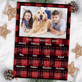 Tarjeta Festiva Calendario de fotografía de perro de la familia Re