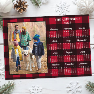 Tarjeta Festiva Calendario de fotos personalizado de 2025 con imag
