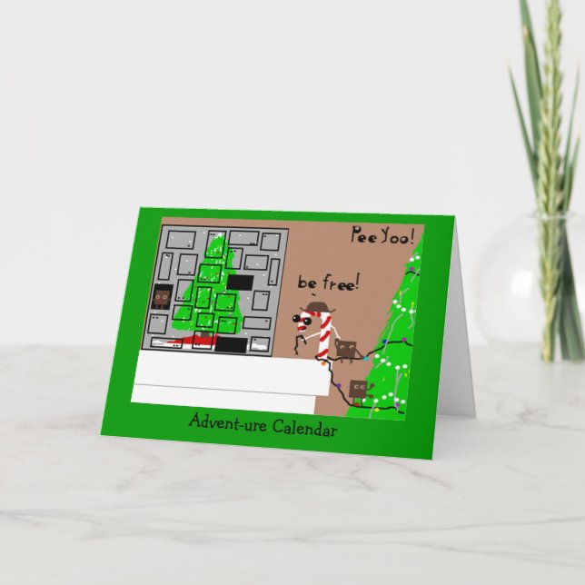 Tarjeta Festiva Calendario de la aventura (Anverso)